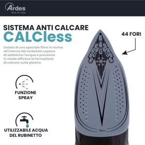 Fier de calcat Ardes VAPOR PRO ELITE 2200 W cu talpa ceramica si rezervor 220 ml - Img 6