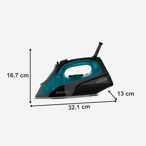 Fier de calcat BLACKDECKER BXIR2403E, 2400W, Talpa ceramica, Negru - Img 8