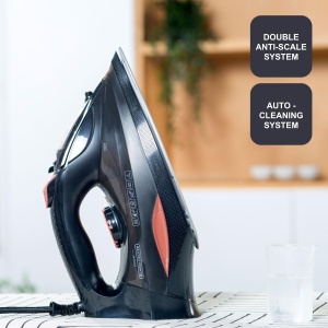 Fier de calcat BlackDecker BXIR3000E 3000W Talpa ceramica Abur vertical - Img 9