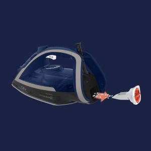 Fier de calcat cu abur Calor Ultragliss Anti-Calc Plus, 2800 W, colector de var detasabil, abur continuu 50 g/min, 260 g/min, oprire automata FV6846C0 - Img 3
