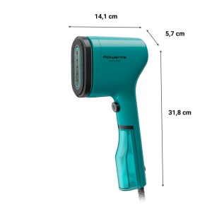 Fier de calcat cu abur Rowenta DR2024 Pure Pop, vertical, portabil, pentru calcarea si dezinfectarea parului, cu sistem reversibil, incalzire rapida, putere 1300 W, culoare verde 1 - Img 7