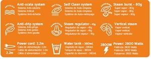 Fier de calcat HAEGER ULTRA STEAM 2800, 2800W, inox, sistem anti-tropire - Img 7