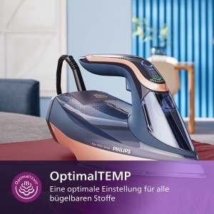 Fier de calcat Philips Azur 8000, 3000W, 260 g Turbo abur, albastru - Img 6