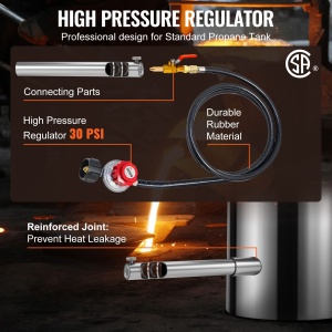 Fier de fundere VEVOR JHRJD06KG01A, capacitate 6 kg, inox, temperatura maxima 1422 C - Img 6
