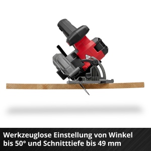 Fierastrau circular Einhell TE-CS 18150-2 Li Solo 18V LED 49mm - Img 9