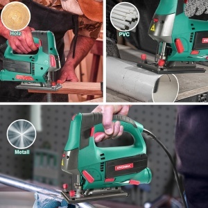 Fierastrau electric HYCHIKA 800W cu laser si 6 lame adancime taiere 110mm unghi reglabil -45deg pana la 45deg - Img 8