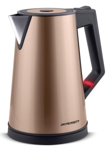 Fierbator de apa Berdsen 1,7 L 2200 W cu functie de mentinere a caldurii, auriu