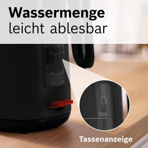 Fierbator de apa Bosch MyMoment TWK2M163, 1.7 L, 2400 W, Negru mat - Img 8