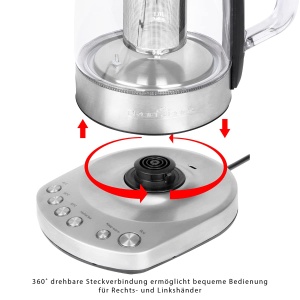 Fierbator de apa ProfiCook PC-WKS 1167 G, 1.5 Litri, WiFi, Sticla si Otel Inoxidabil - Img 6