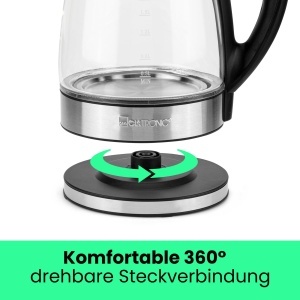 Fierbator electric Clatronic WKS 3744 G 17 litri sticla si inox 2200W protectie la supraincalzire - Img 6