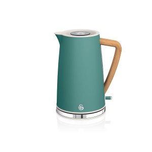 Fierbator electric Swan Nordic, 1.7 litri, 2200 W, design modern, verde