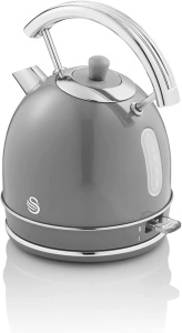 Fierbator electric Swan Retro, 1.8L, 3000W, design vintage, gri - Img 5