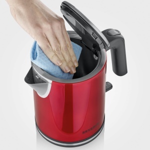Fierbator SEVERIN 1 L, ceainic electric, filtru de calcar, deschidere XXL, puternic si compact, 100% fara BPA, 2.400 W, otel inoxidabil, rosu, WK 3427 - Img 7