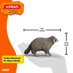 Figurina animale Schleich WILD Life Waschbar 14937, 7 x 2 x 4 cm, pentru copii de la 3 ani - Img 5