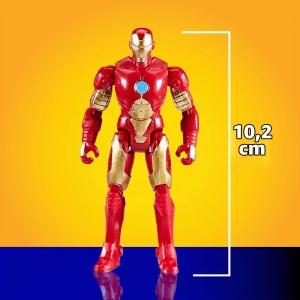 Figurina de actiune Iron Man cu jet de batalie - Hasbro, 10 cm, rosu - Img 7