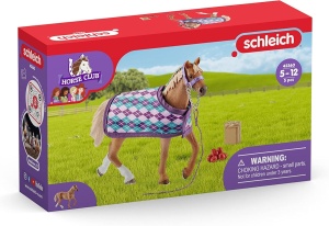 Figurina de joc Schleich Cal Englez cu patura colorata 42360 - Img 6