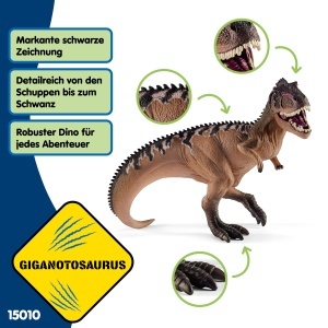 Figurina Dinosaur Giganotosaurus Schleich, 11 x 21 x 17 cm, Detalii Realiste - Img 3