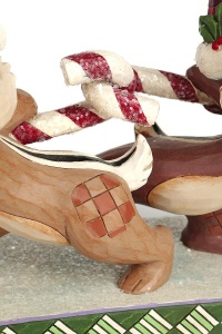 Figurina Disney Tradition Candy Cane Caper Chip N Dale, Sculptata Manual, Artizanala - Img 4