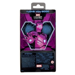 Figurina Iron Man I Love You 3000, Marvel Legends, 15 cm, design roz - Img 4
