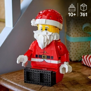 Figurina LEGO Mos Craciun 40820, 27 cm, 761 piese, decoratiune festiva - Img 2