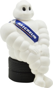 Figurina Michelin Bibendum 19 cm - Decoratiune interior auto, calitate premium - Img 1