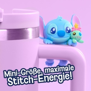 Figurina Mini Disney Stitch Attachmeez 5 cm cu Display Surfbrett, Just Play - Img 4