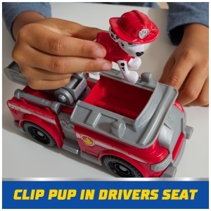 Figurina PAW Patrol Marshall cu Vehicul de Pompieri 7 cm Plastic Reciclat - Img 9