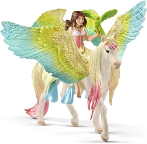 Figurina Schleich BAYALA Surah cu Pegasus Stralucitor, 3 Piese, pentru Copii de la 5 Ani - Img 8