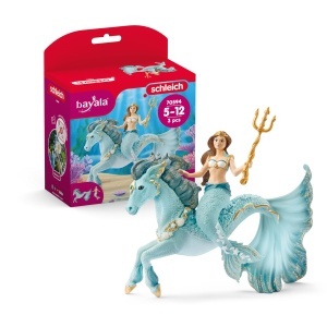 Figurina Sirena Eyela Schleich BAYALA, cu cal de mare, 3 piese