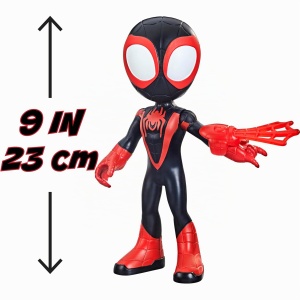 Figurina Spider-Man Miles Morales, 22,5 cm, Jucarie pentru copii, Culoare RosuAlbastru - Img 11