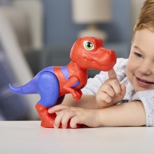 Figurina Spidey-Rex Marvel, 22,8 cm, Culoare Rosie, Pentru Copii 3 - Img 4