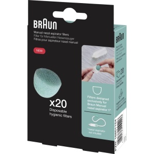Filtre de unica folosinta Braun BNF020 Set 20 bucati Compatibile cu Nasal Aspirator Manual Braun