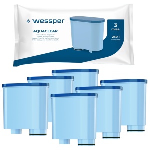 Filtru apa Wessper AquaClean pentru espressor cafea, activat cu carbune, 6 bucati