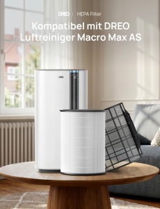 Filtru de aer DREO Macro Max AS, 3-in-1, HEPA, lavabil, pentru eliminarea mirosurilor - Img 2