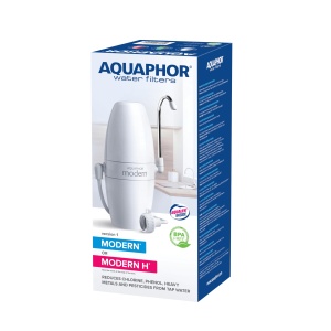 Filtru de apa Aquaphor Modern, 2 cartuse, tehnologie Aqualen, alb - Img 2