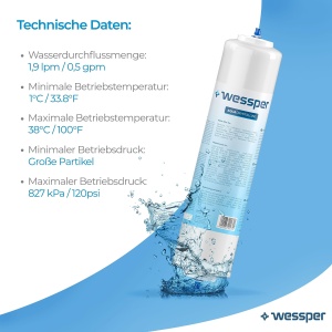 Filtru de apa Wessper pentru frigider, cartuse de filtru de apa de schimb compatibile cu Samsung Side By Side, DA29-10105J, BOSCH, SIEMENS, LG, SMEG - PACHET DE 2 - Img 3