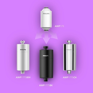 Filtru de dus Philips AWP175 cu 3 cartuse de schimb, capacitate 50.000 L, crom - Img 5