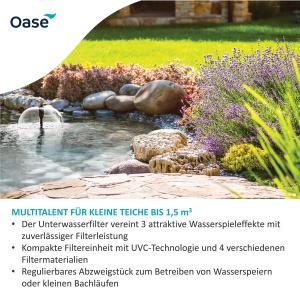 Filtru subacvatic OASE 70233 Filtral UVC-Klarer 1500, 5W, pentru iazuri pana la 1,5 m, Negru - Img 2