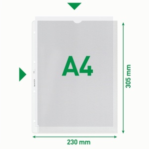 Fisa de prezentare Leitz 47800003, A4, PP, transparent, 100 bucati - Img 5