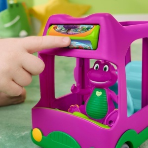 Fisher-Price Autobuz de Jucarie Barney HYG95 pentru Copii de peste 3 Ani Multicolor Figurina Inclusa - Img 4