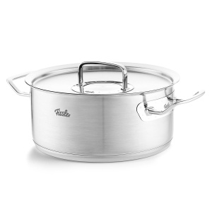 Fissler Original Profi Collection/Roasting Pot (O 24 cm, 4,6 litri) Cratita din otel inoxidabil, caserola cu capac metalic - Inductie