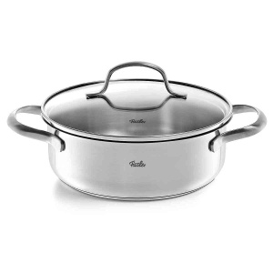 Fissler San Francisco Oala inox cu capac din sticla 12 L O 16 cm baza superthermic pentru inductie