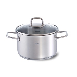 Fissler Viseo/oala din otel inoxidabil (3,6 L - O 20 cm) Cratita cu capac de sticla, scara interioara, margine de turnare, cratita cu inductie, cu economie de energie, pentru toate tipurile de sobe - inclusiv inductie