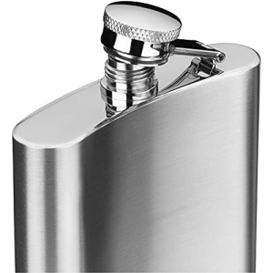 Flacon din otel inoxidabil WMF Manhattan 200ml cu trunchi si 4 pahare in etui din piele - Img 8