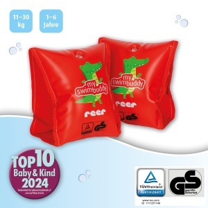 Flotare pentru copii reer myswimbuddy, 11-30 kg, material moale, culoare rosie - Img 2