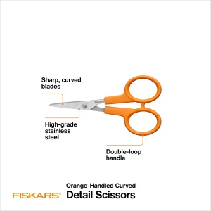 Foarfeca de bricolaj Fiskars 98087097J, 10,2 cm, otel, portocalie - Img 2
