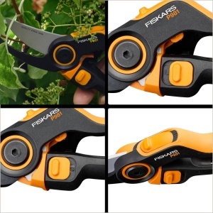 Foarfeca de gradina Fiskars X-series P981, 2-in-1, pentru crengi subtiri si groase, negruportocalie - Img 6