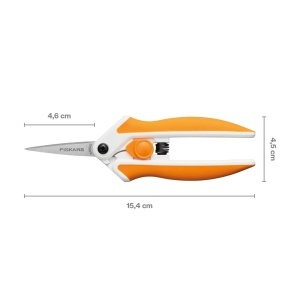 Foarfeca Fiskars Softgrip Easy Action 1070029 15 cm AlbPortocaliu pentru detalii precise - Img 3