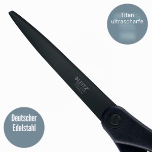 Foarfeca Leitz Titan Anti-Haft, 5 bucati, din otel inoxidabil, 20,5 cm, negru - Img 3