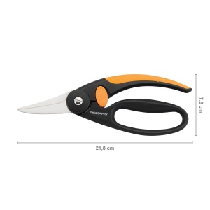 Foarfeca universala Fiskars Elegance P45 22 cm NegruPortocaliu - Img 2